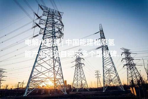電解水制氫 | 中國能建松原氫能產(chǎn)業(yè)園項目迎來多個里程碑節(jié)點